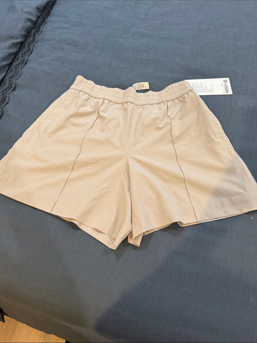 lululemon athletica Light Beige High-Rise Elastic Waist Shorts
